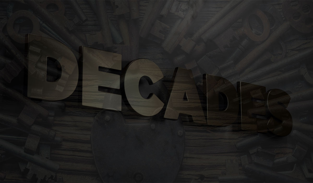 Image with the word DECADES in the middle