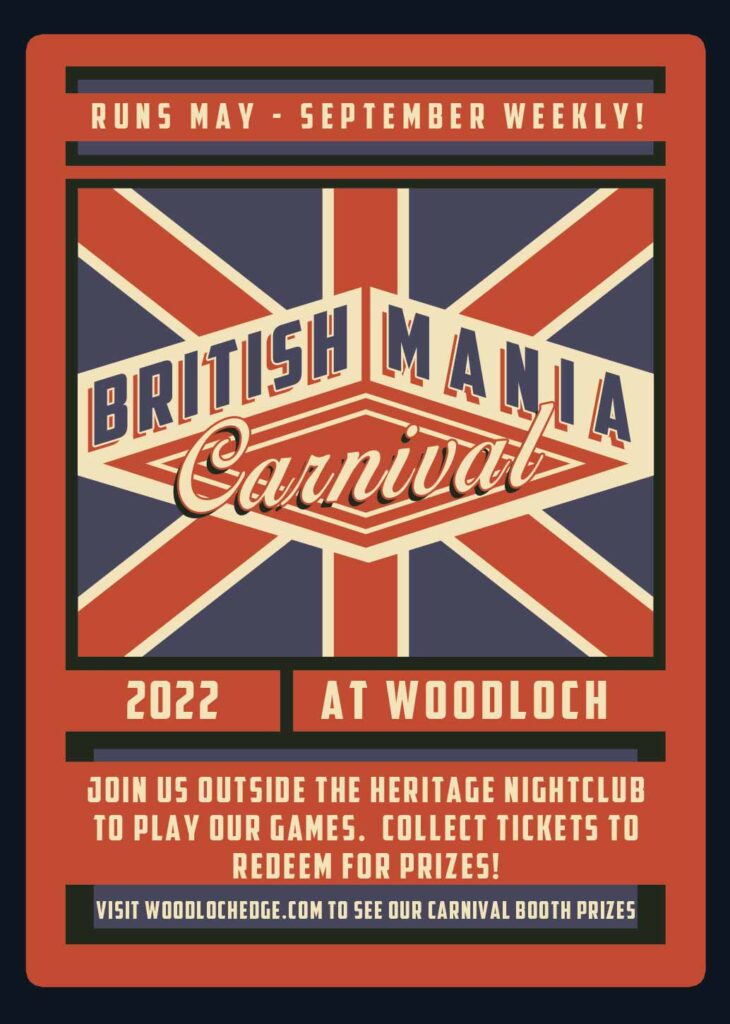 2022 Carnival Flyer. Colors of the British Flag