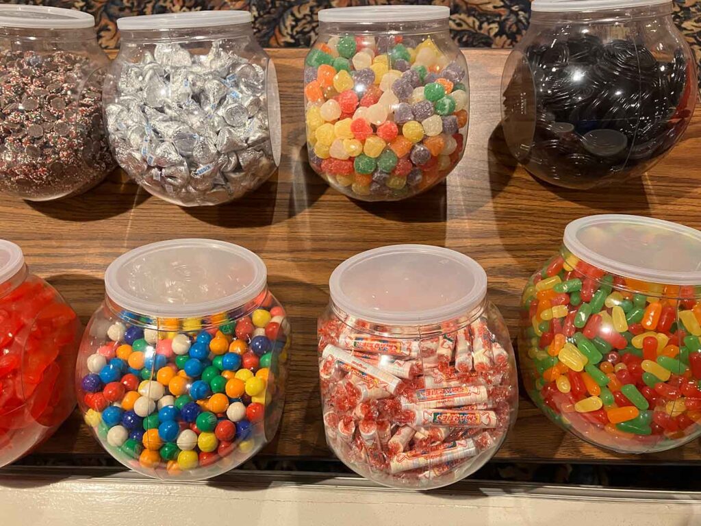image of assorted candy in containers